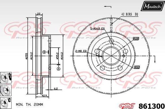 Maxtech 70203004 - Kit de réparation, étrier de frein cwaw.fr