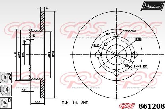 Maxtech 70203002 - Kit de réparation, étrier de frein cwaw.fr