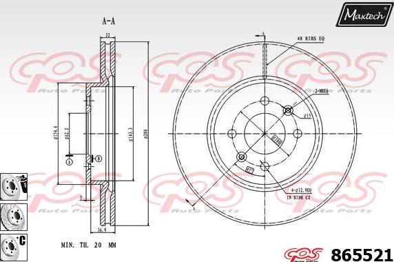 Maxtech 873510 - Disque de frein cwaw.fr