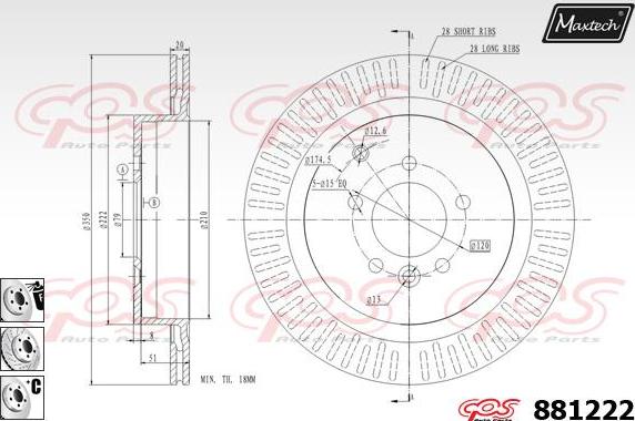 Maxtech 873552 - Disque de frein cwaw.fr