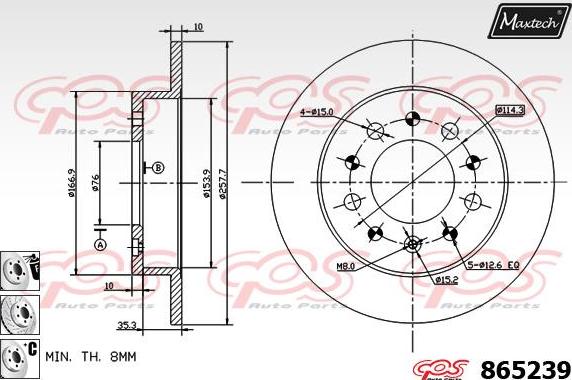 Maxtech 70203024 - Kit de réparation, étrier de frein cwaw.fr