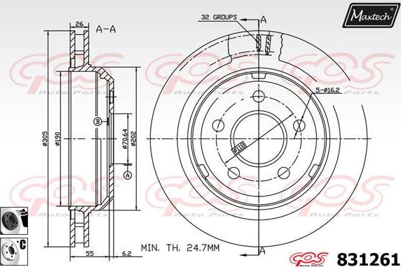 Maxtech 71810099 - Boulon de guidage, étrier de frein cwaw.fr