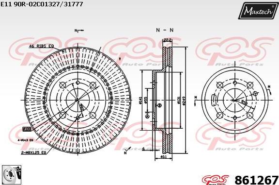 Maxtech 71810048 - Boulon de guidage, étrier de frein cwaw.fr