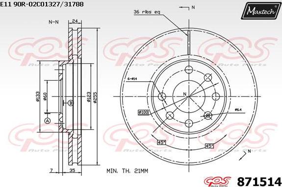 Maxtech 71810064 - Boulon de guidage, étrier de frein cwaw.fr