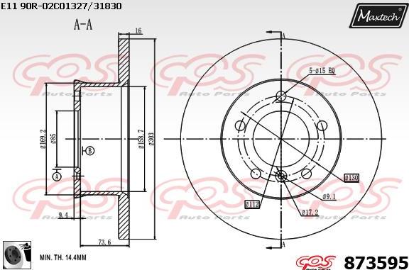 Maxtech 71810063 - Boulon de guidage, étrier de frein cwaw.fr