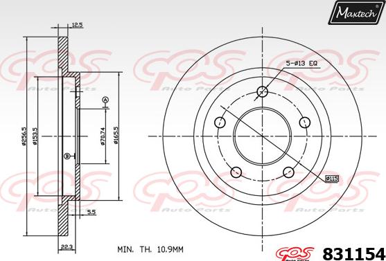 Maxtech 811214 - Disque de frein cwaw.fr