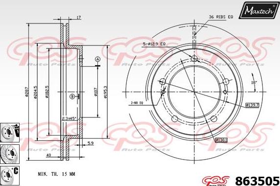 Maxtech 71810084 - Boulon de guidage, étrier de frein cwaw.fr