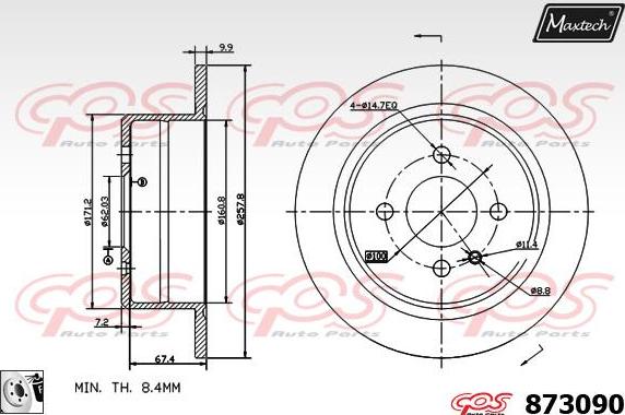 Maxtech 71810086 - Boulon de guidage, étrier de frein cwaw.fr