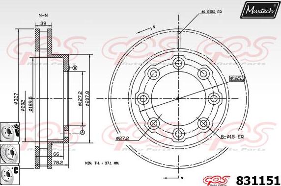 Maxtech 857139 - Disque de frein cwaw.fr