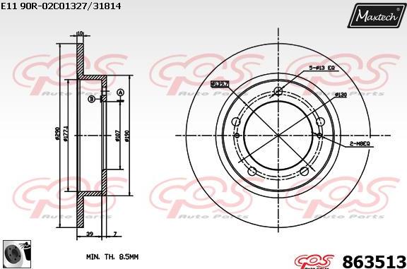 Maxtech 71810075 - Boulon de guidage, étrier de frein cwaw.fr