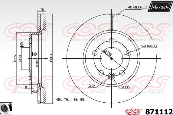 Maxtech 71810111 - Boulon de guidage, étrier de frein cwaw.fr