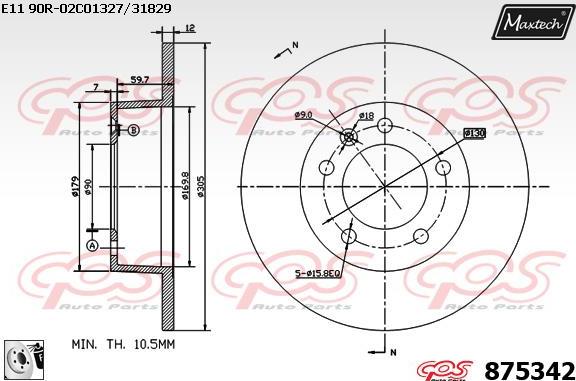 Maxtech 71810113 - Boulon de guidage, étrier de frein cwaw.fr