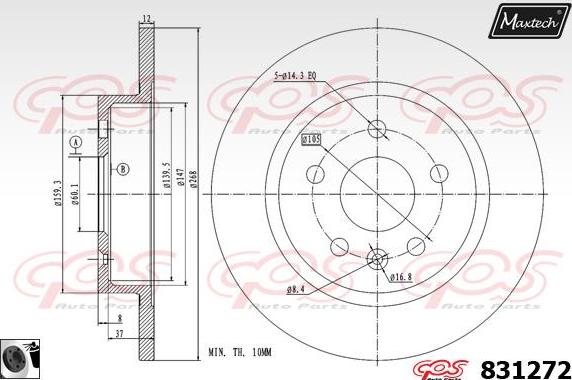 Maxtech 71810184 - Boulon de guidage, étrier de frein cwaw.fr