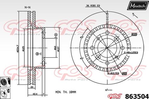 Maxtech 71810183 - Boulon de guidage, étrier de frein cwaw.fr