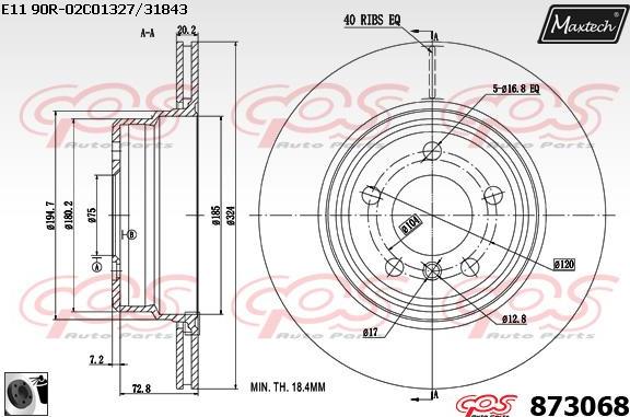 Maxtech 71810182 - Boulon de guidage, étrier de frein cwaw.fr