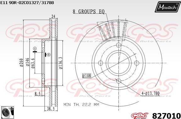 Maxtech 71810129 - Boulon de guidage, étrier de frein cwaw.fr