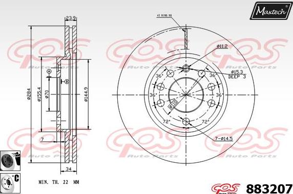 Maxtech 71810241 - Boulon de guidage, étrier de frein cwaw.fr