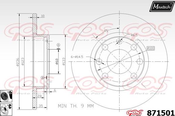 Maxtech 71810278 - Boulon de guidage, étrier de frein cwaw.fr