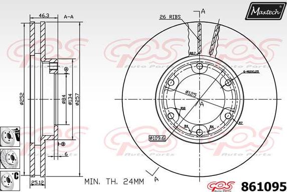 Maxtech 72944004 - Piston, étrier de frein cwaw.fr