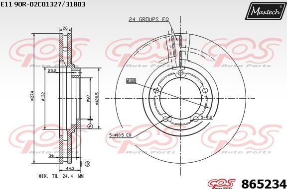 Maxtech 72944003 - Piston, étrier de frein cwaw.fr