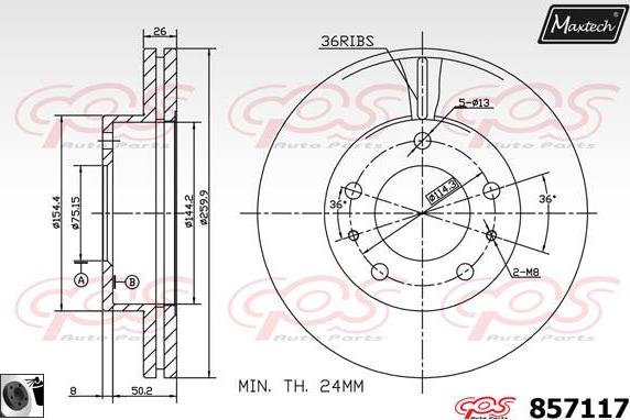 Maxtech 72944030 - Piston, étrier de frein cwaw.fr