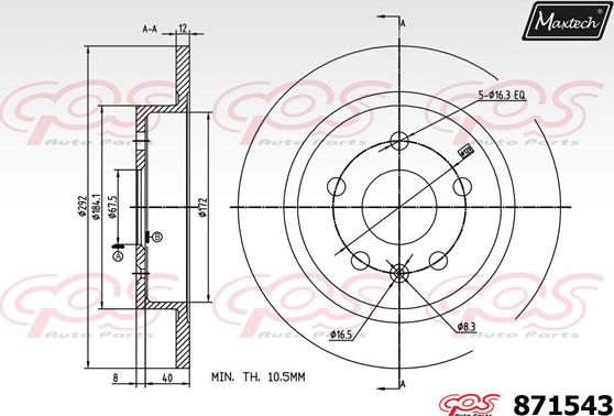 Maxtech 72944031 - Piston, étrier de frein cwaw.fr