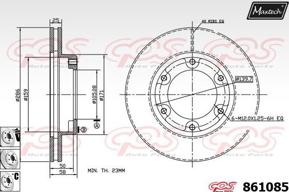 Maxtech 861228 - Disque de frein cwaw.fr