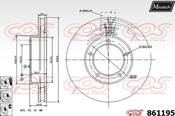 Maxtech 72945002 - Piston, étrier de frein cwaw.fr