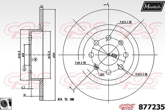 Maxtech 72945016 - Piston, étrier de frein cwaw.fr