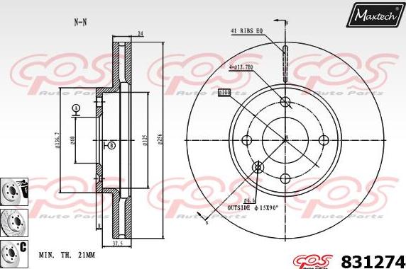 Maxtech 857017 - Disque de frein cwaw.fr