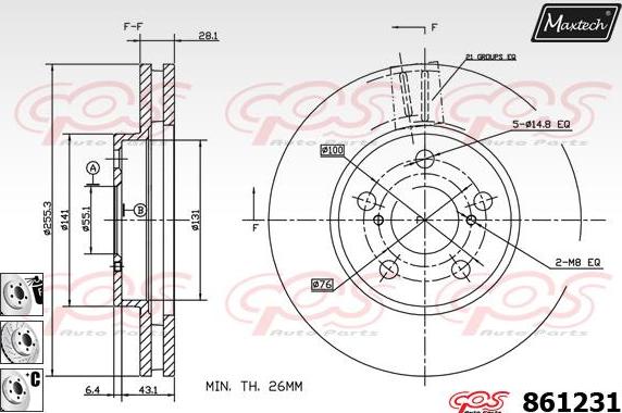 Maxtech 72941001 - Piston, étrier de frein cwaw.fr