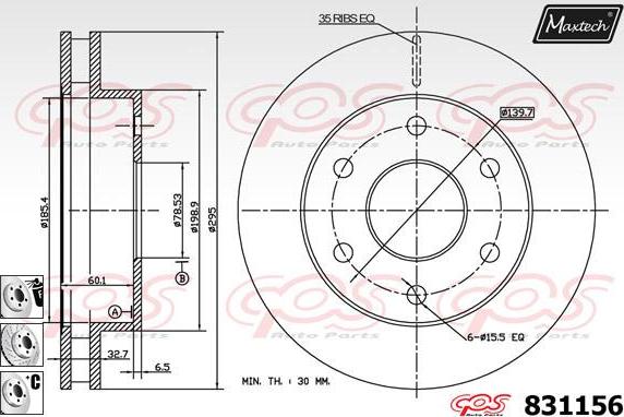 Maxtech 811221 - Disque de frein cwaw.fr