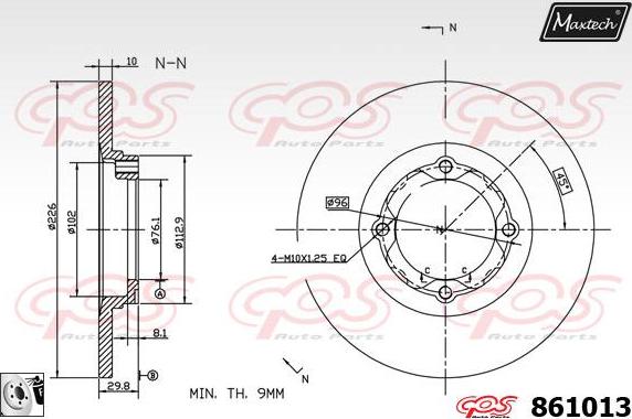 Maxtech 72948050 - Piston, étrier de frein cwaw.fr