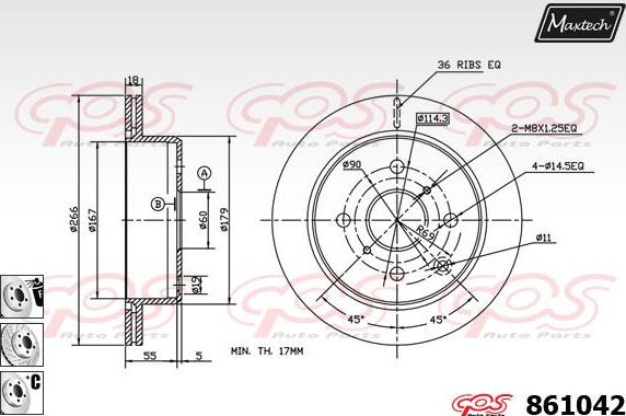 Maxtech 873562 - Disque de frein cwaw.fr