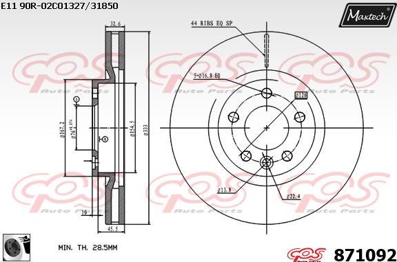 Maxtech 72943005 - Piston, étrier de frein cwaw.fr