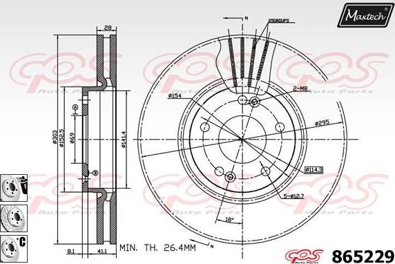 Maxtech 871074 - Disque de frein cwaw.fr