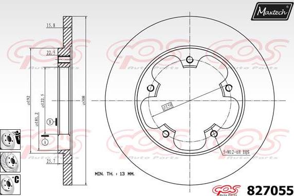 Maxtech 821192 - Disque de frein cwaw.fr