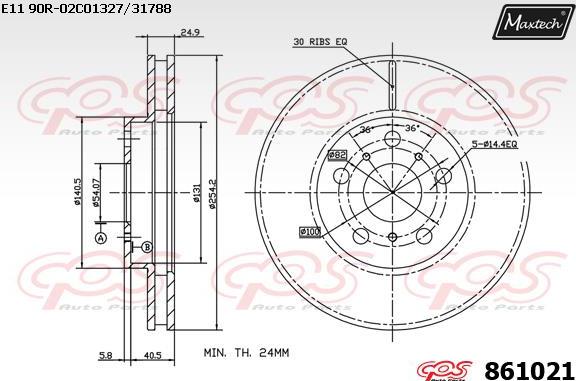 Maxtech 72942019 - Piston, étrier de frein cwaw.fr