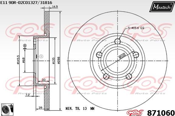 Maxtech 72942017 - Piston, étrier de frein cwaw.fr