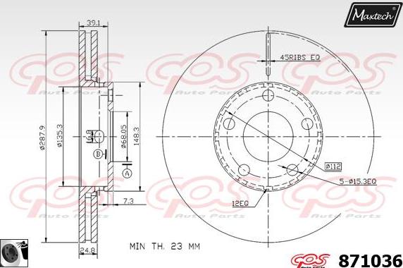 Maxtech 72954006 - Piston, étrier de frein cwaw.fr