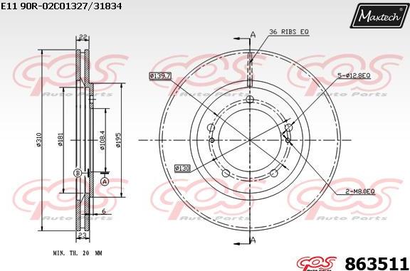 Maxtech 72954016 - Piston, étrier de frein cwaw.fr