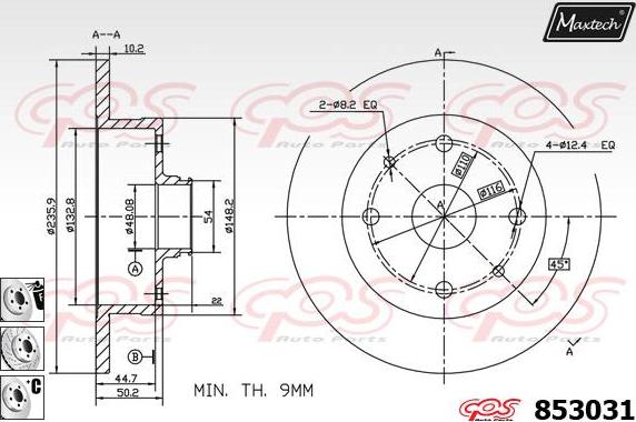 Maxtech 72954019 - Piston, étrier de frein cwaw.fr