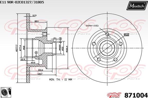 Maxtech 72954035 - Piston, étrier de frein cwaw.fr