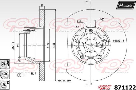 Maxtech 72954038 - Piston, étrier de frein cwaw.fr