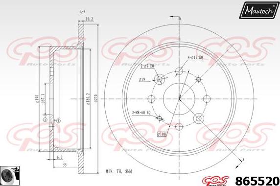 Maxtech 72954028 - Piston, étrier de frein cwaw.fr