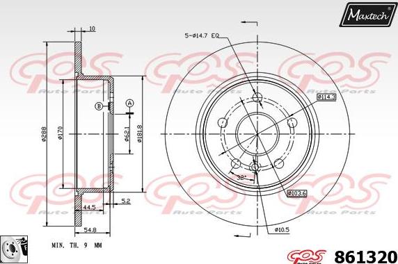 Maxtech 72954074 - Piston, étrier de frein cwaw.fr