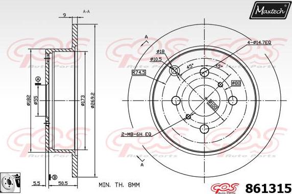 Maxtech 72954070 - Piston, étrier de frein cwaw.fr