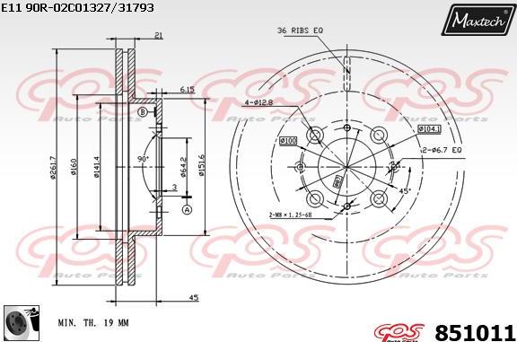 Maxtech 72951007 - Piston, étrier de frein cwaw.fr