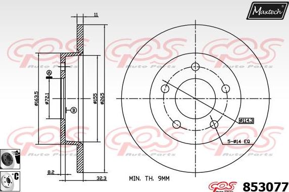 Maxtech 72951015 - Piston, étrier de frein cwaw.fr