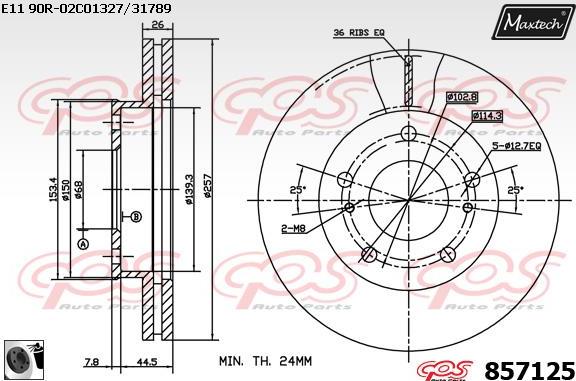 Maxtech 72952008 - Piston, étrier de frein cwaw.fr